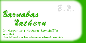 barnabas mathern business card